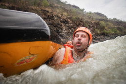 Extreme rafting on Zambezi