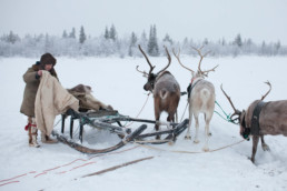 Indigenous Sami people, Kola Peninsula, Russia